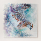 Puzzle Willow Ptarmigan Aquarelle Art (Horizontal)