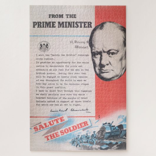 Puzzle Winston Churchill, réimpression d'affiche (Vertical)