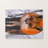 Puzzle Winter Fox Québec Canada. (Horizontal)