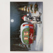 Puzzle Winter Great Dane Caravan Christmas Adventure (Vertical)