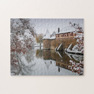 Puzzle Winter in Germany, Weissenburg in Bay. Legpuzzel