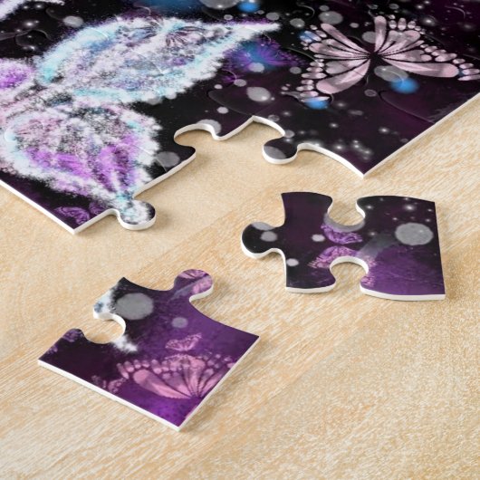 Puzzle Winter Rose and Butterflies (Côté)