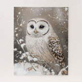 Puzzle Winter Snowy Owl In Snow (Vertical)