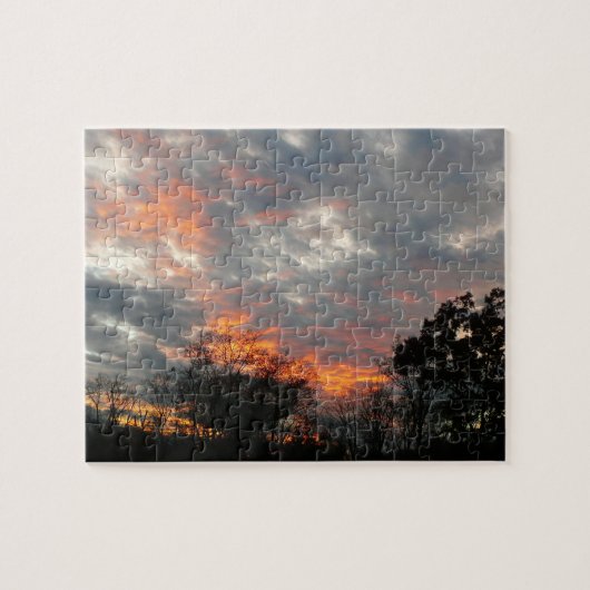 Puzzle Winter Sunset Nature Paysage Photographie (Horizontal)