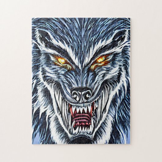 Puzzle Winter Werewolf Imaginaire Dark horror art (Vertical)