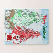 Puzzle Winter Wonderland Deer, Tree, & Bear Christmas  (Horizontal)