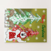 Puzzle Winter Wonderland Deer, Tree, & Bear Christmas  (Horizontal)