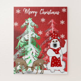 Puzzle Winter Wonderland Deer, Tree, & Bear Christmas 