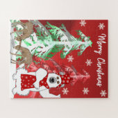 Puzzle Winter Wonderland Deer, Tree, & Bear Christmas  (Horizontal)