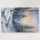 Puzzle Winter Wonderland Forest Paysage (Horizontal)