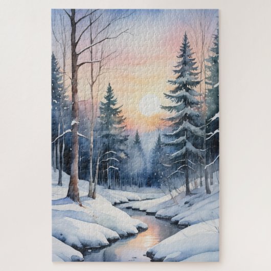 Puzzle Winter Wonderland Forest Paysage (Vertical)