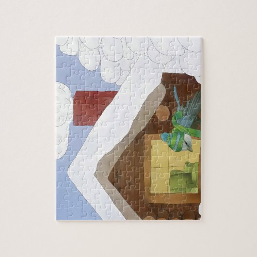 Puzzle Wintervogel (Vertical)