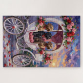 Puzzle Wirehaired Pointing Griffon Dog Valentine's Day (Horizontal)