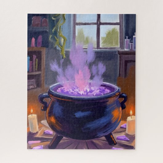 Puzzle Witch’s Cauldron Halloween Spooky (Vertical)