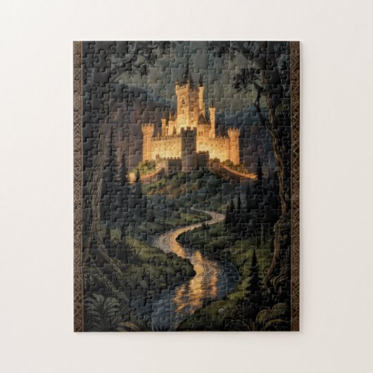  puzzle with a picture of a fairy-tale castle  (Vertical)