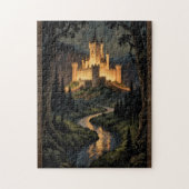 puzzle with a picture of a fairy-tale castle  legpuzzel (Verticaal)