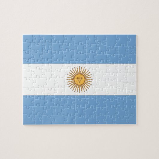 Puzzle with Flag of Argentine (Horizontal)
