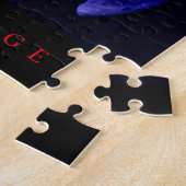 Puzzle Wolf Blue Night Motivational Courage (Côté)