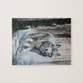 Puzzle Wolf dans une forêt d'hiver (Horizontal)