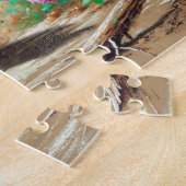 Puzzle Wolf et ours Chase Pastel Chalk Forest Scène (Côté)