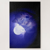 Puzzle Wolf Fullmoon & Blue Night - Wild Animals Art (Vertical)
