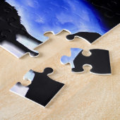 Puzzle Wolf Fullmoon & Blue Night - Wild Animaux Art (Côté)