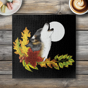 Puzzle Wolf Howling Moon