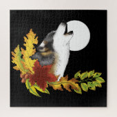 Puzzle Wolf Howling Moon (Vertical)