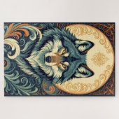 Puzzle Wolf Motif ornemental (Horizontal)