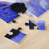 Puzzle Wolf Motivation Liberté Bleu nuit pleine lune (Côté)