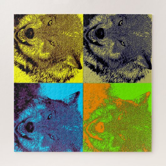 Puzzle Wolf Pop Art - Wild Animaux Art (Horizontal)