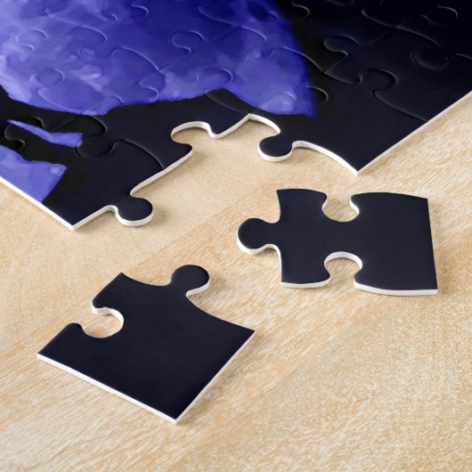 Puzzle Wolf Silhouette & Full Moon (Côté)