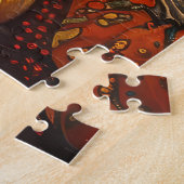 Puzzle Wolfhound Chien Moisson d'automne Thankgiving (Côté)