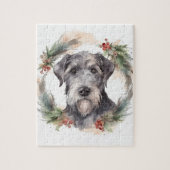 Puzzle Wolfhound Festive Wreath (Vertical)