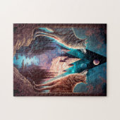 Puzzle Wolves Mountain Visionary Imaginaire Art (Horizontal)