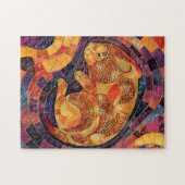 Puzzle Wombat en style Art numérique aborigène (Horizontal)