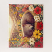 Puzzle Wombat endormi Wildflower (Vertical)