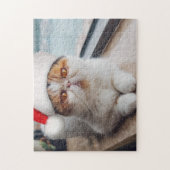 Puzzle Wonderful persian cat with Santa Claus (Vertical)