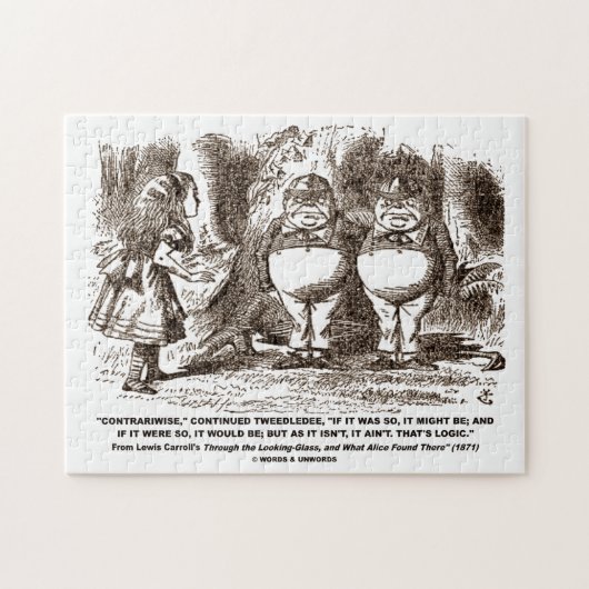 Puzzle Wonderland Alice Tweedledum Tweedledee Logic Qte (Horizontal)