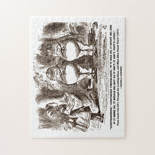 Puzzle Wonderland Alice Tweedledum Tweedledee Logic Qte (Vertical)