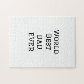 Puzzle World best dad ever fat ajouter nom texte sport te (Horizontal)