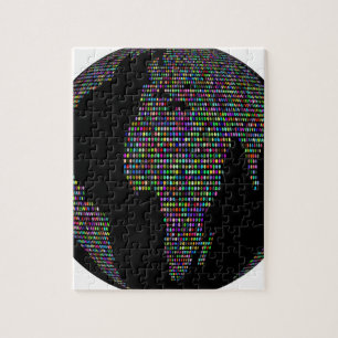 Puzzle world earth planet globe