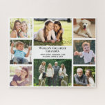 Puzzle World's Greatest Grandpa Photo Collage Custom<br><div class="desc">Give the world's greatest grandpa a fun custom photo collage jigsaw puzzle that he will treasure and enjoy. You can personalize with eight family photos of grandchildren,  children,  other family members,  pets,  etc.,  and customize whether he is called "Grandpa, " "Papa, " "Abuelo, " etc.,  and add  names.</div>