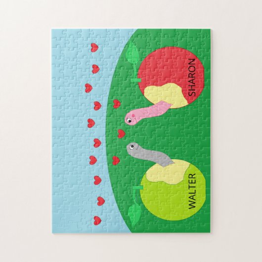 Puzzle Worms in Love: (Vertical)