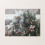 Puzzle Wreath de Noël<br><div class="desc">Joli puzzle d'une belle couronne de Noël. Amusement en famille pour les vacances.</div>