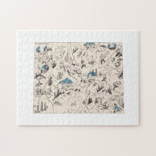 Puzzle Wyoming Shaped Vintage (Horizontal)