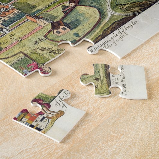 Puzzle Wytham dans le comté de Berkshire a gravé par Joha (Côté)