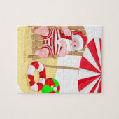 Puzzle xmas beach santa claus (Horizontal)