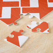 Puzzle Xs orange et blanc (Côté)