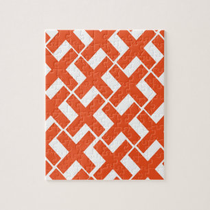 Puzzle Xs orange et blanc